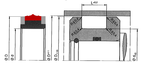 Parker ZC piston seal image